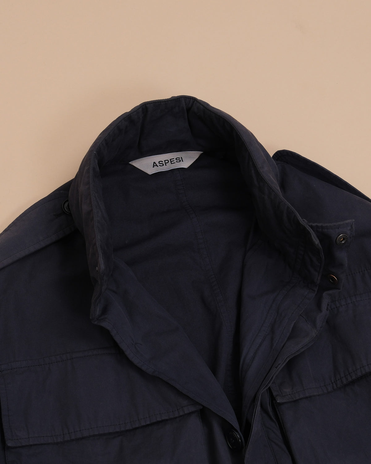 Navy Brushed Cotton Field Bomber