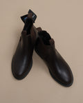 Dark Brown Leather Chelsea Boots