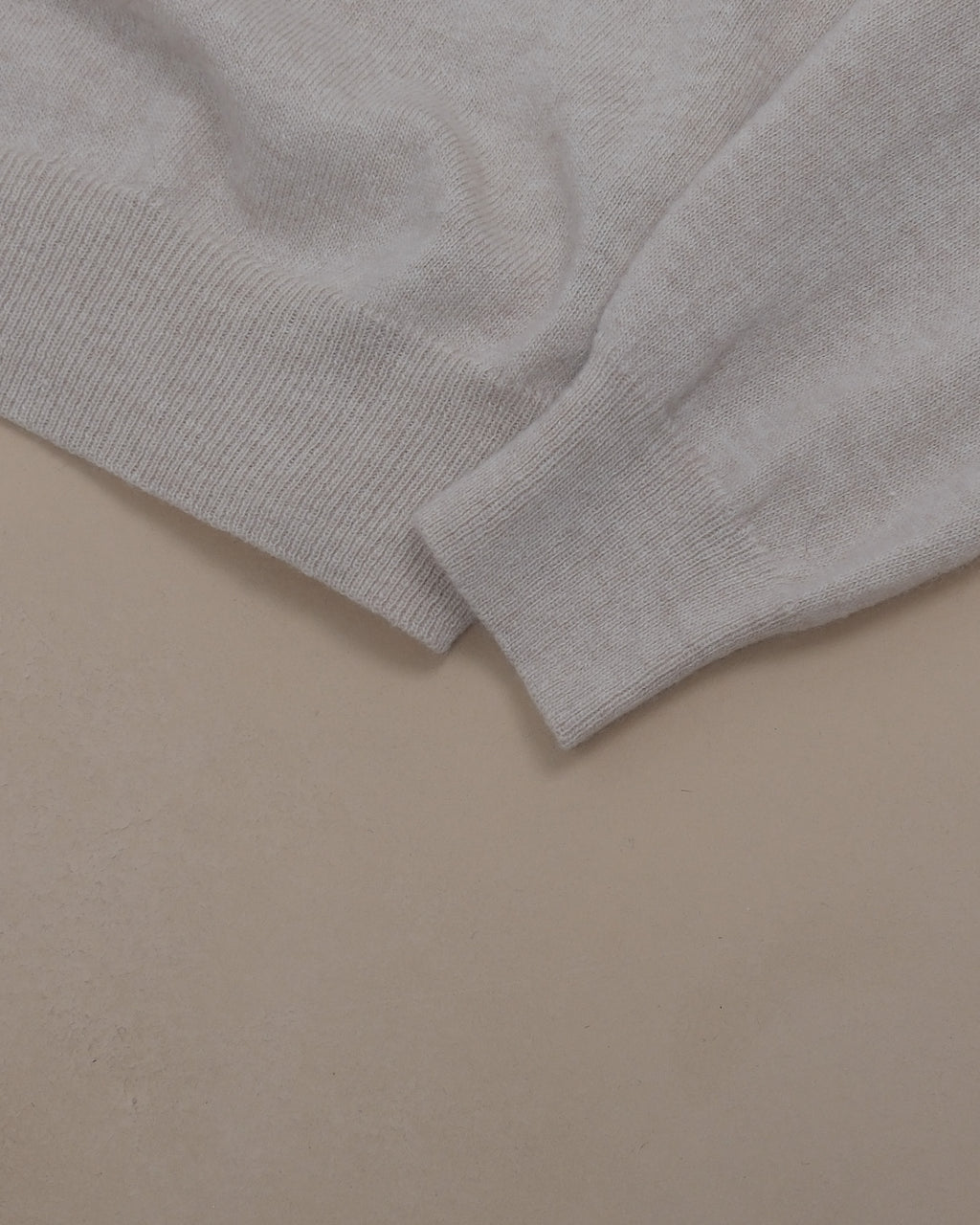 Light Beige Virgin Wool/Cashmere Rollneck
