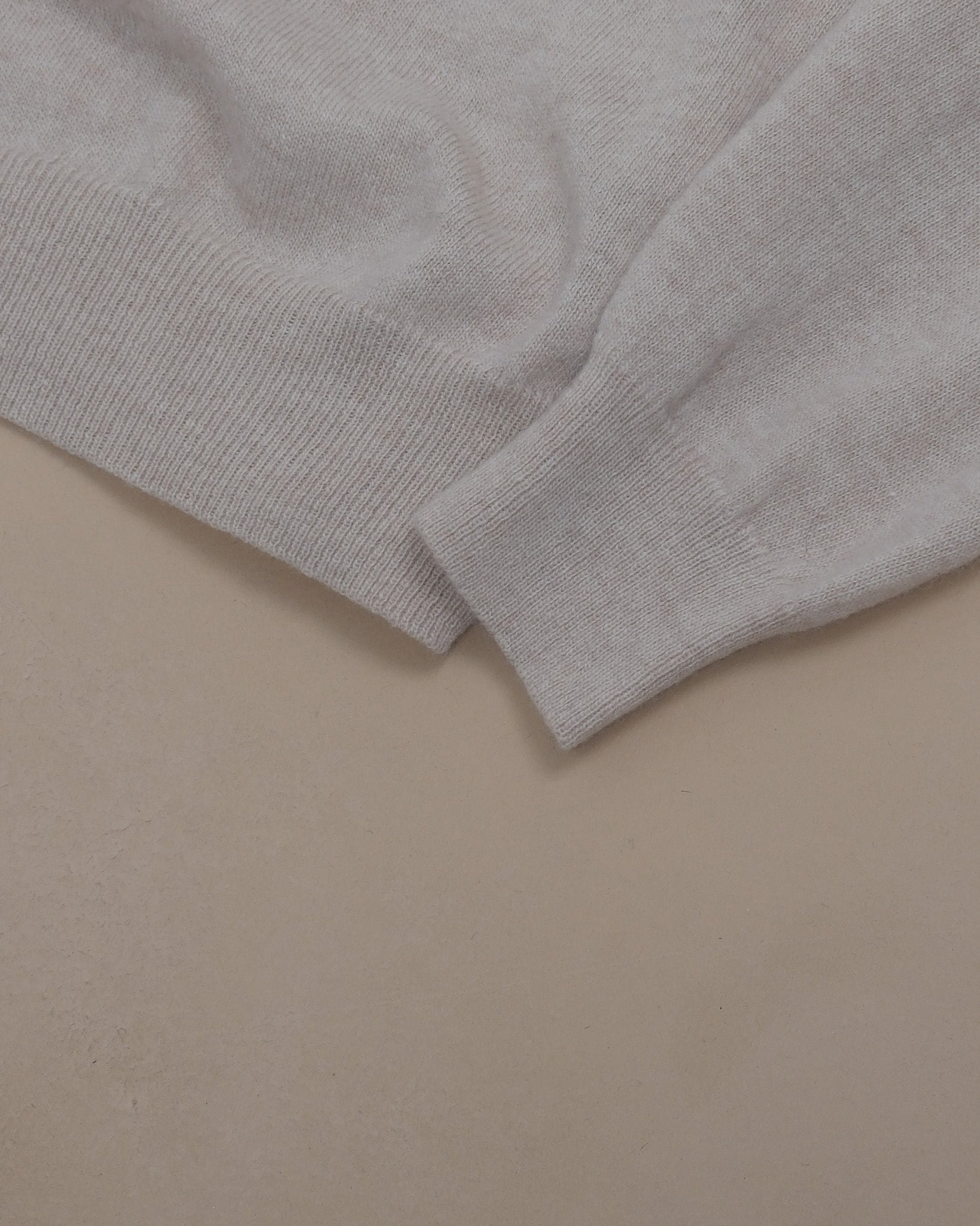 Light Beige Virgin Wool/Cashmere Rollneck