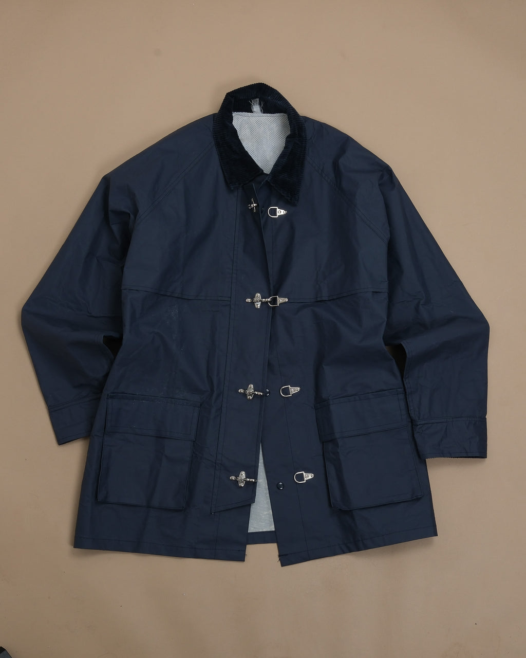 Navy PVC-Coated Fireman’s Clasp Coat