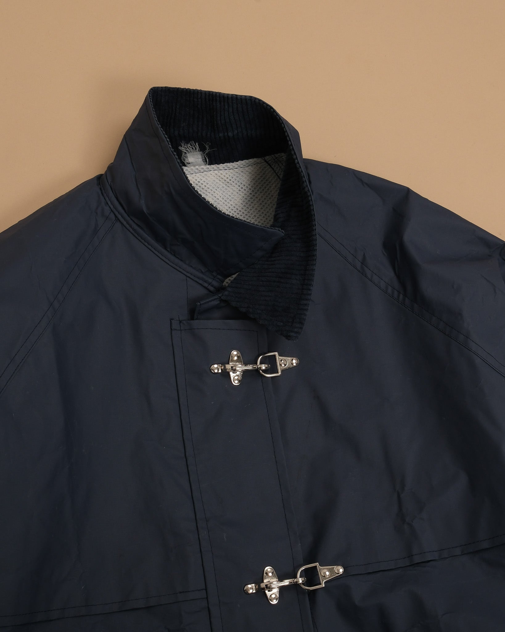 Navy PVC-Coated Fireman’s Clasp Coat