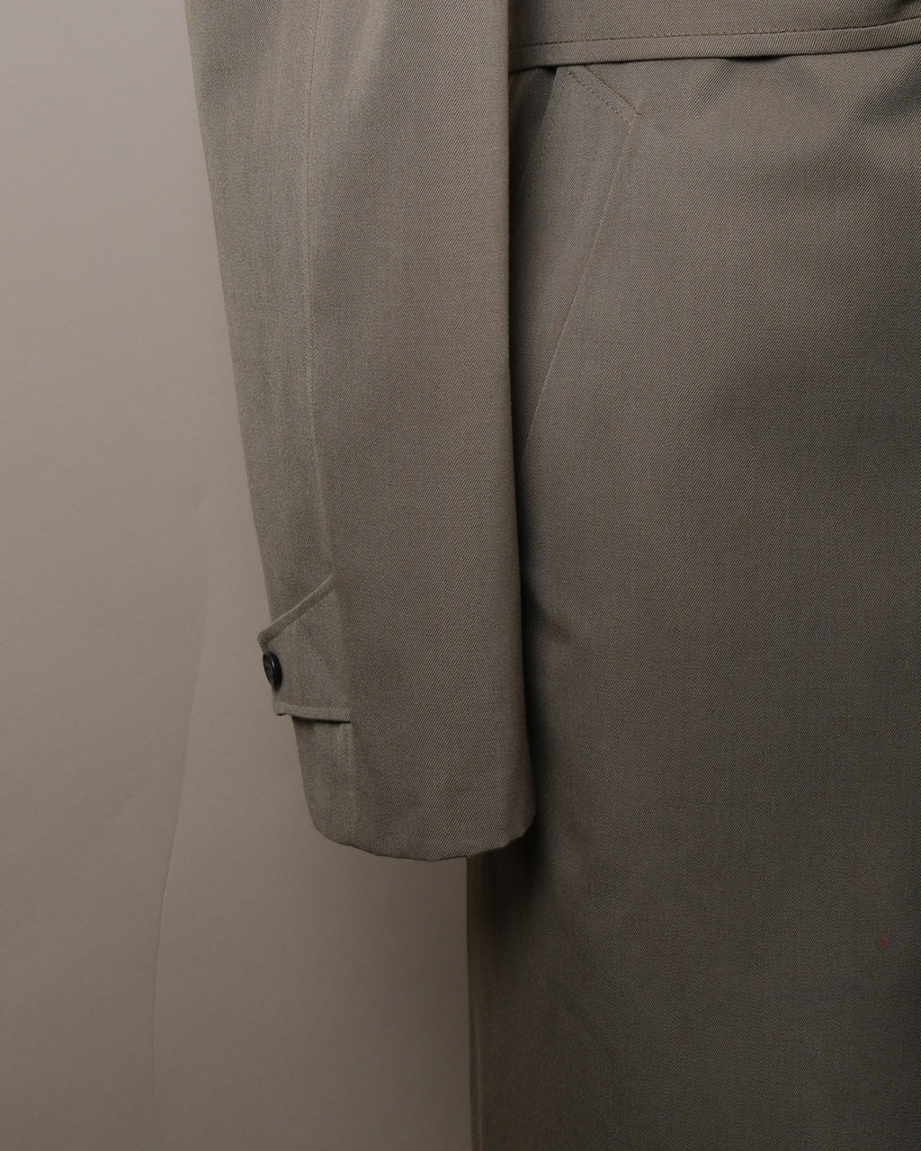Olive Twill Belted Raglan Coat