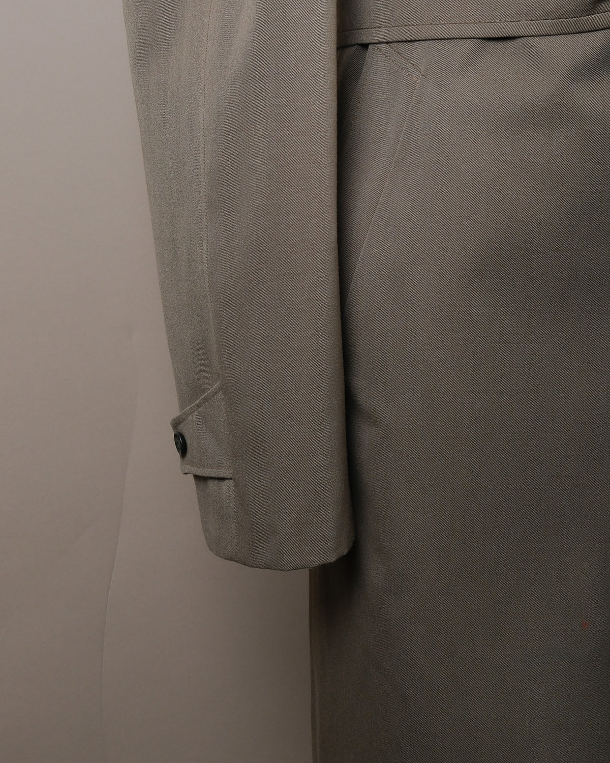 Olive Twill Belted Raglan Coat