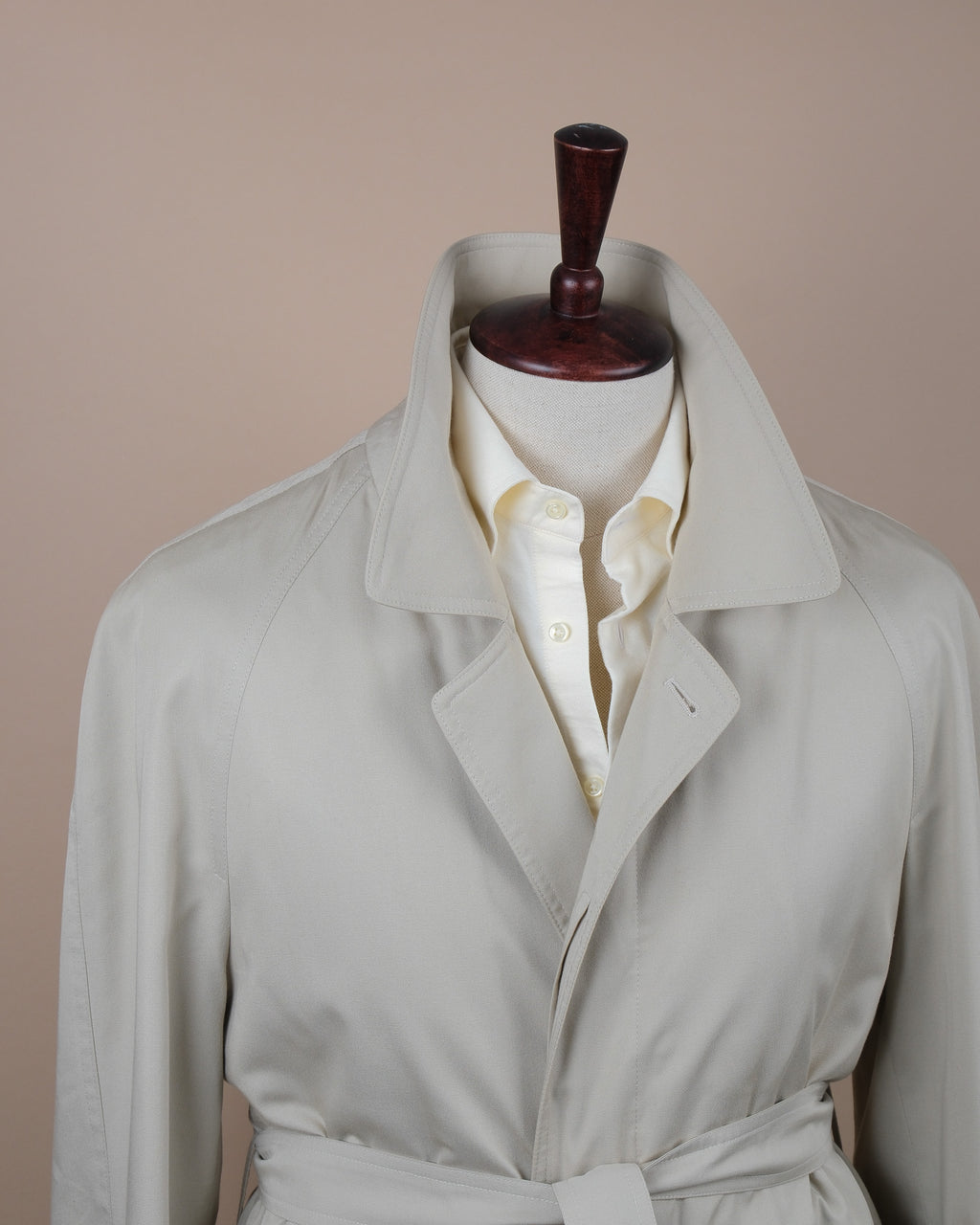 Beige Cotton Raglan Coat