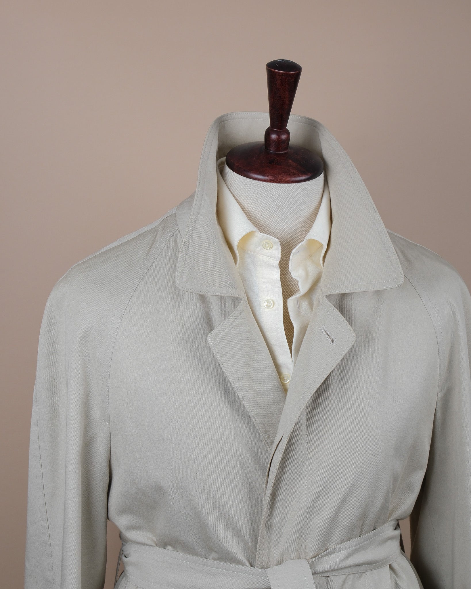 Beige Cotton Raglan Coat