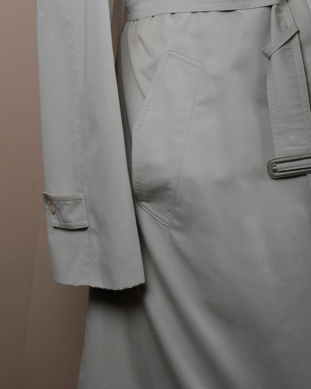 Beige Cotton Raglan Coat