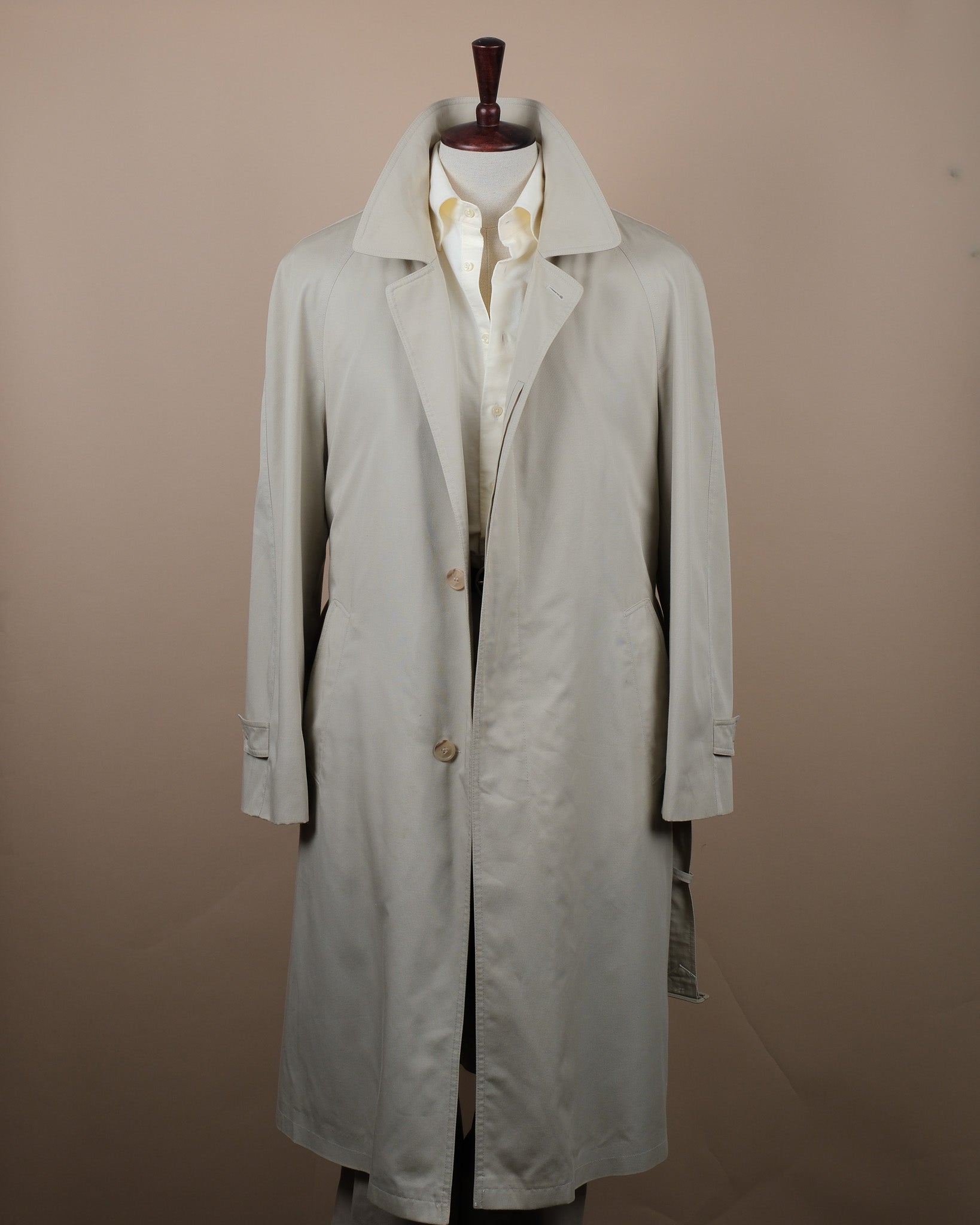 Beige Cotton Raglan Coat