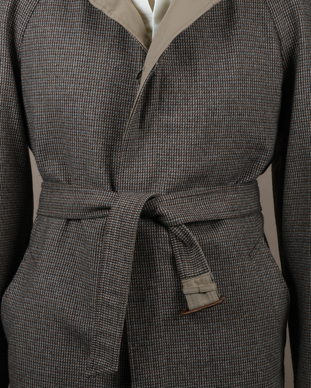 Reversible Belted Raglan Tweed/Twill Coat