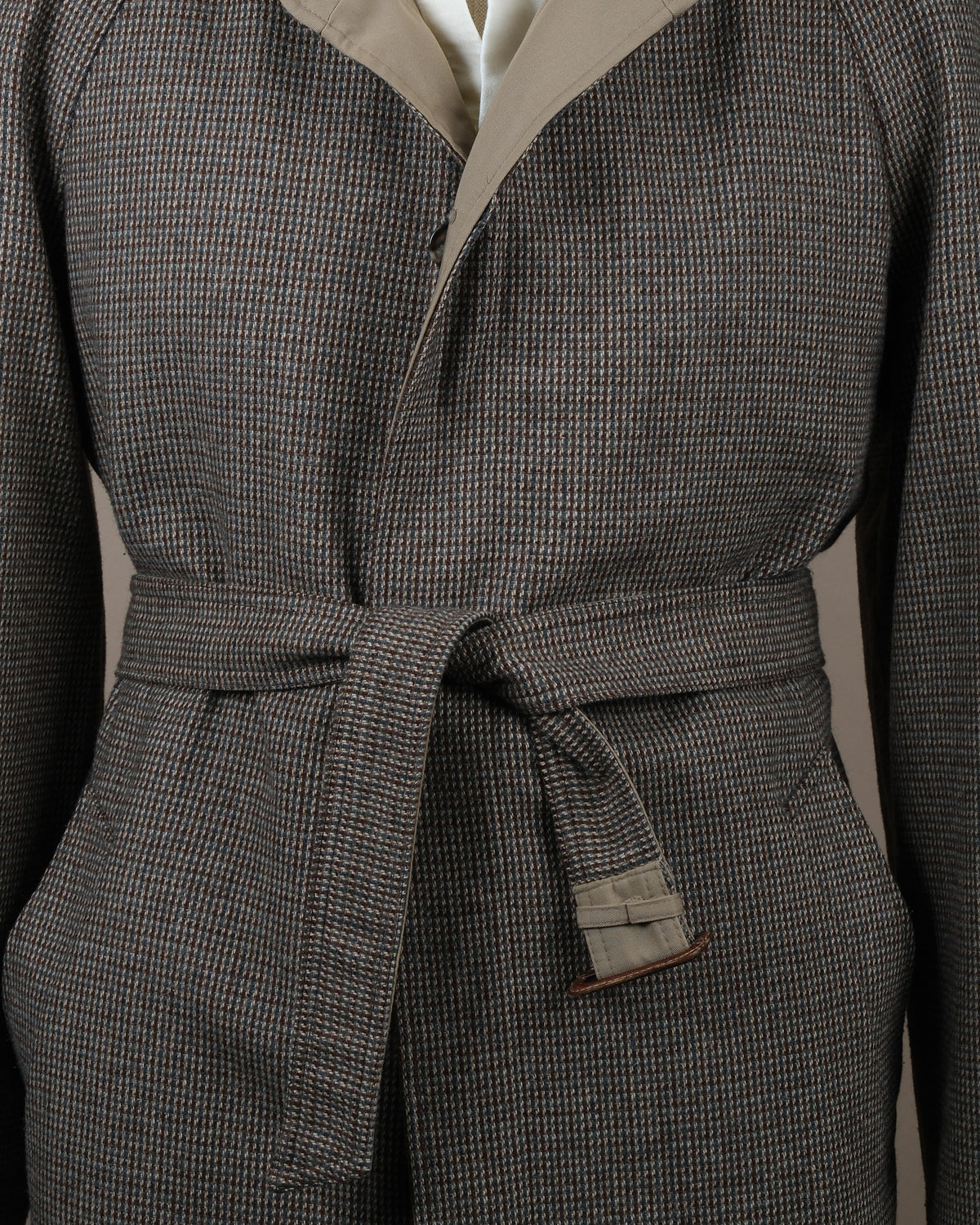 Reversible Belted Raglan Tweed/Twill Coat