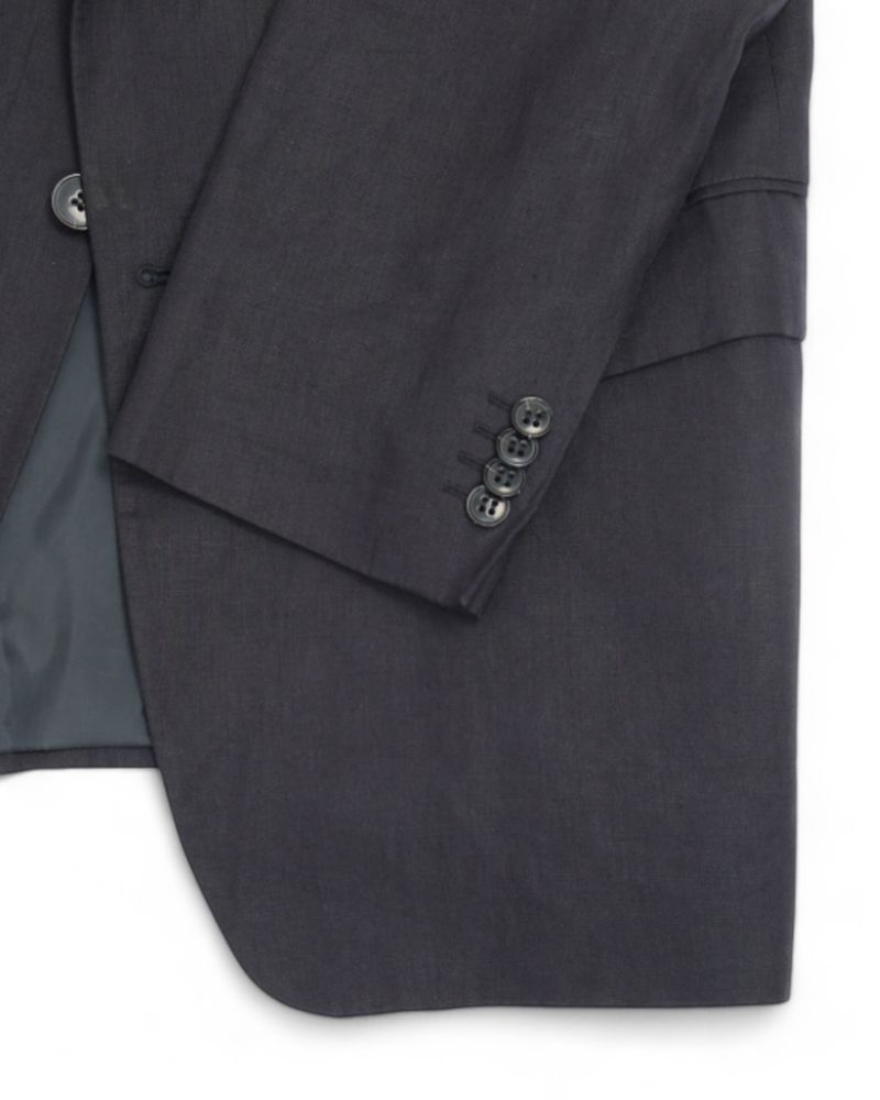 Dark Navy Linen Sports Jacket
