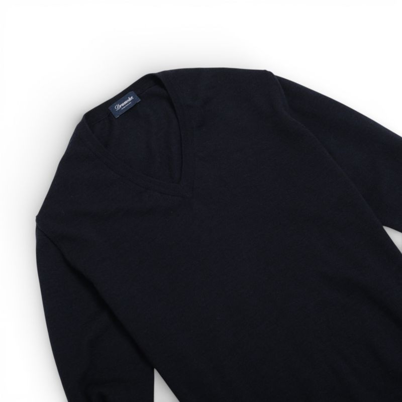 Navy Merino V-Neck