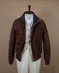 Dark Brown Suede Flight Jacket