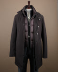 Dark Green Aero Twill Down Padded Car Coat