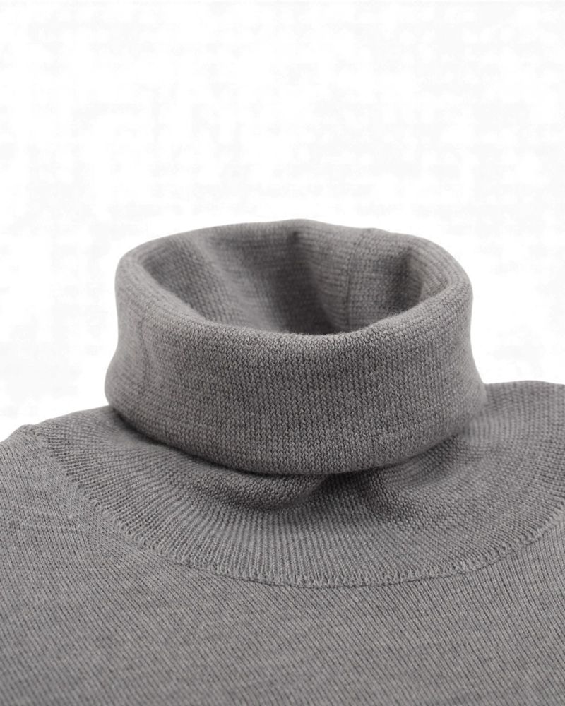Light Grey Extrafine Merino Rollneck