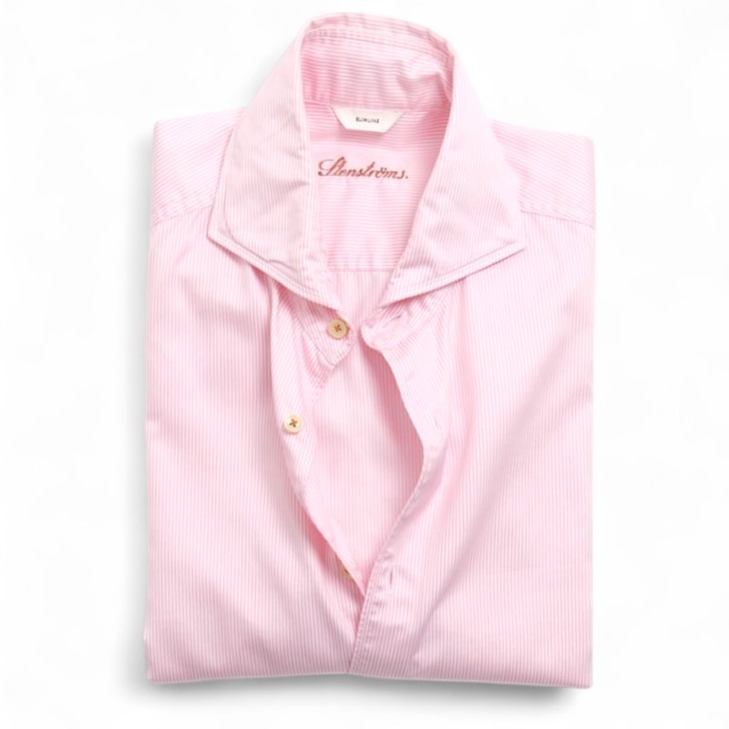 Pink Striped Twofold Cotton Shirt