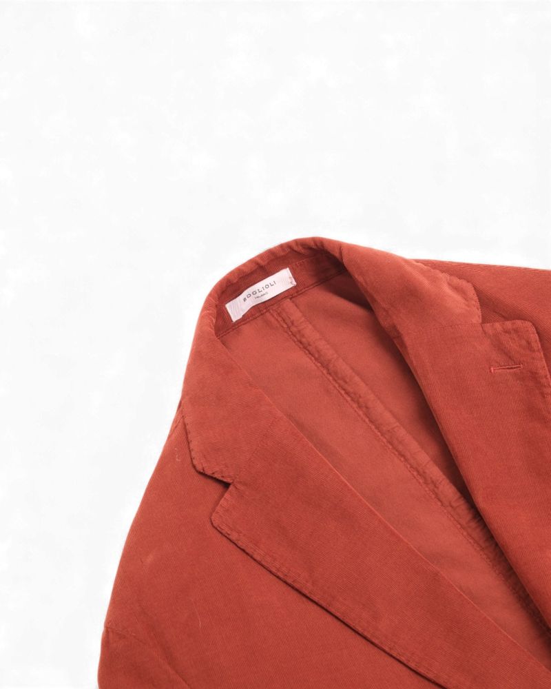 Rust Red Needlecord Unconstructed Sports Jacket