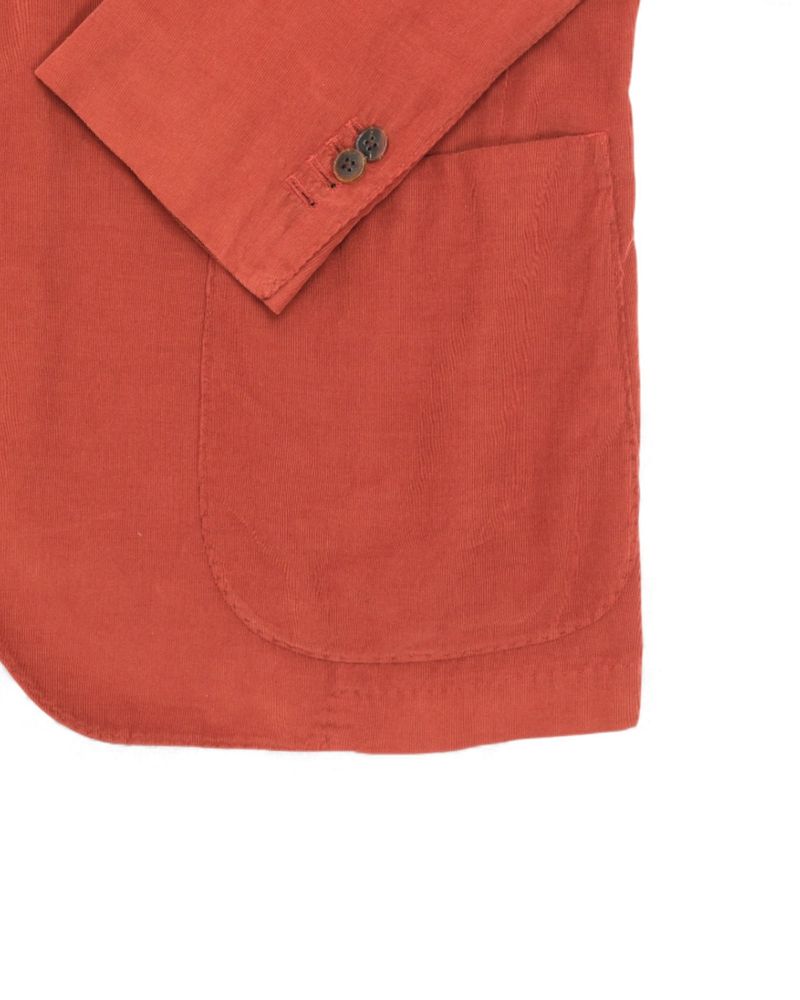 Rust Red Needlecord Unconstructed Sports Jacket