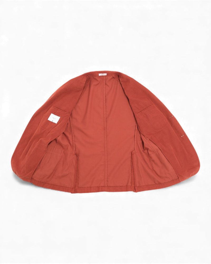 Rust Red Needlecord Unconstructed Sports Jacket