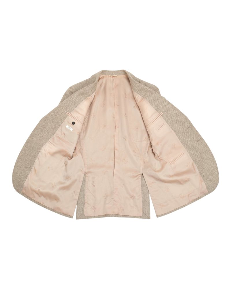 Beige Flannel Sports Jacket