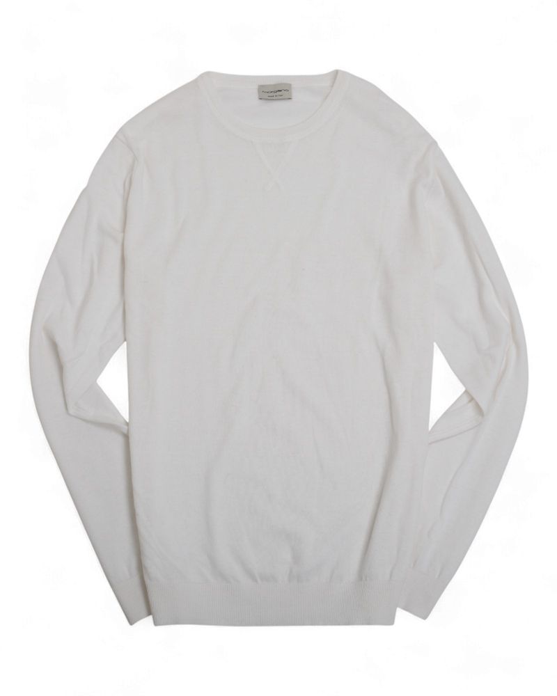 Off White Cotton & Cashmere Sweater