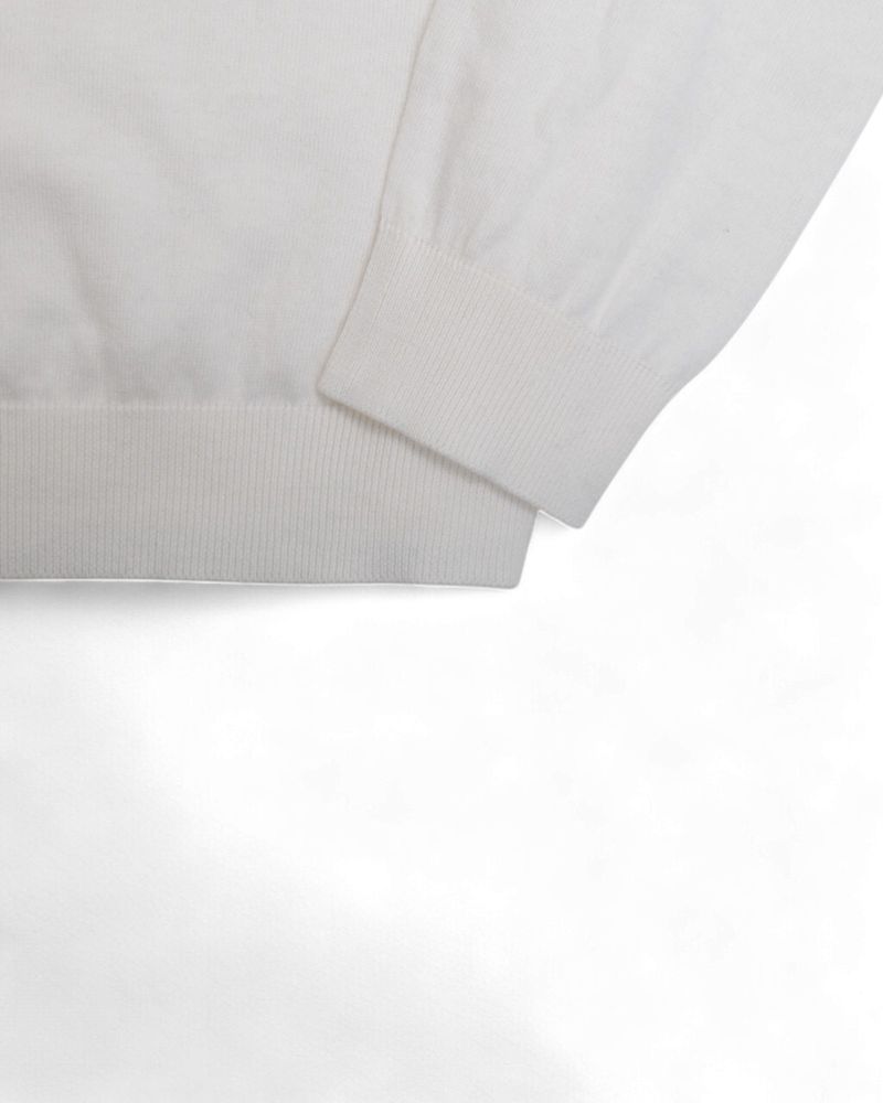 Off White Cotton & Cashmere Sweater