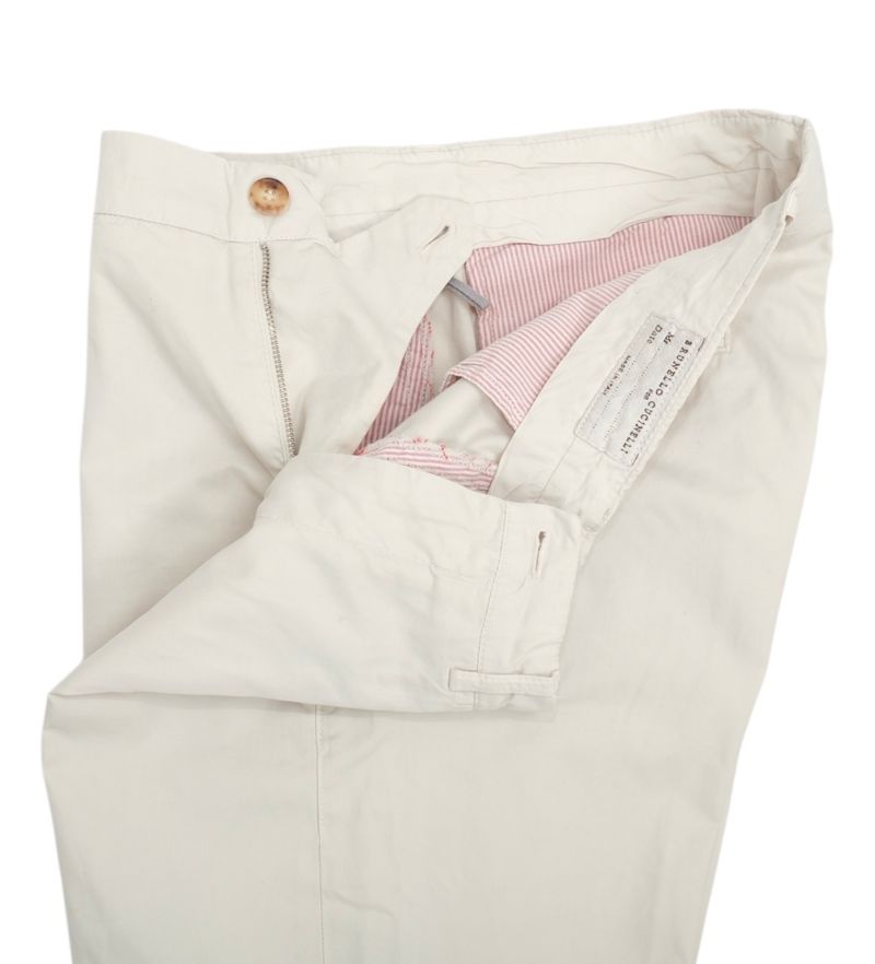 Off White Mid Rise Twill Trousers