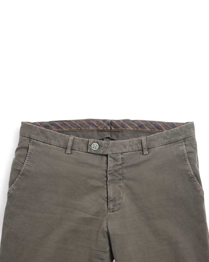 Dark Brown Cotton Chinos