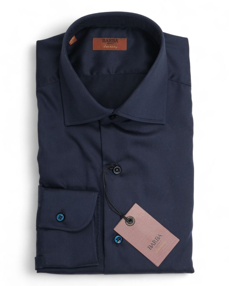 Navy Point Collar Shirt