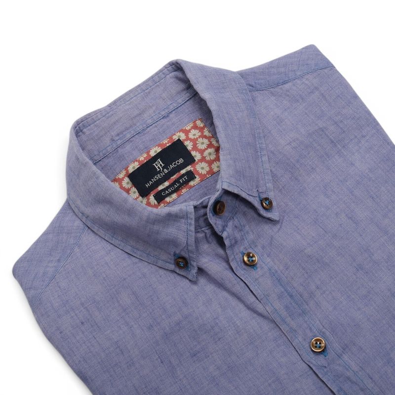 Light Blue BD. Casual Linen Shirt