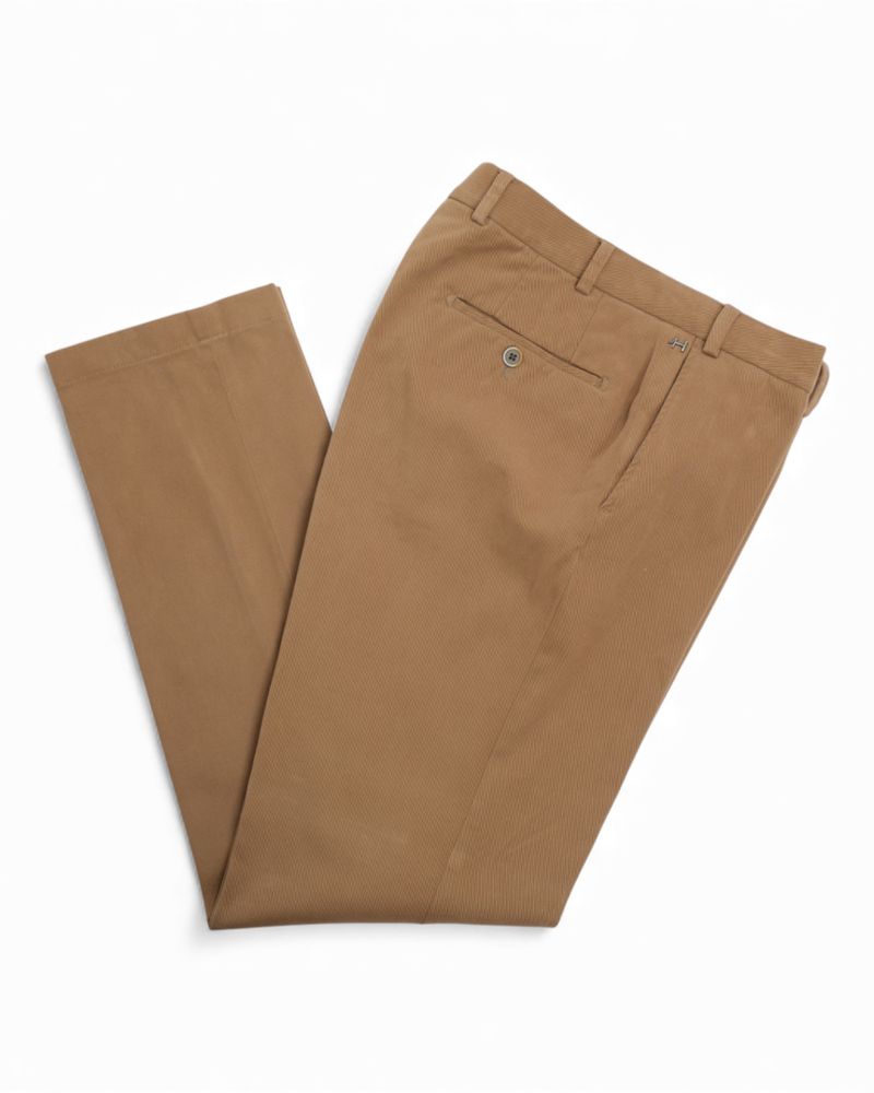 Khaki Cotton Twill Trousers