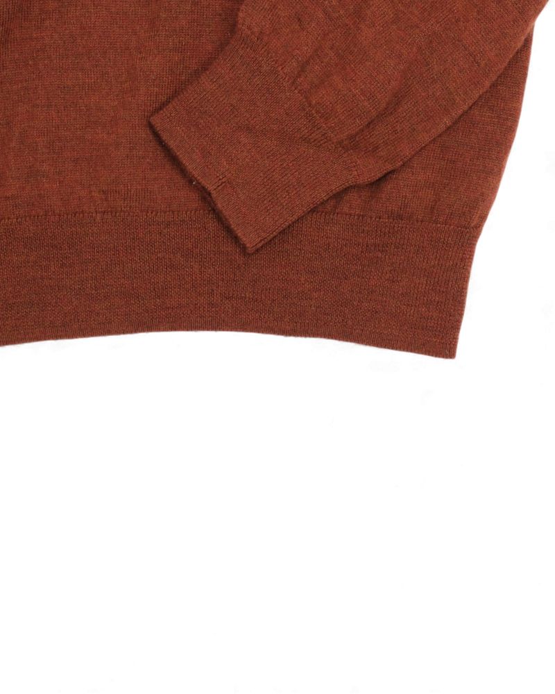 Brown Wool Half Zip