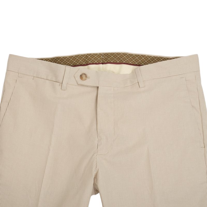 Light Beige Pinstripe Unconstructed Suit