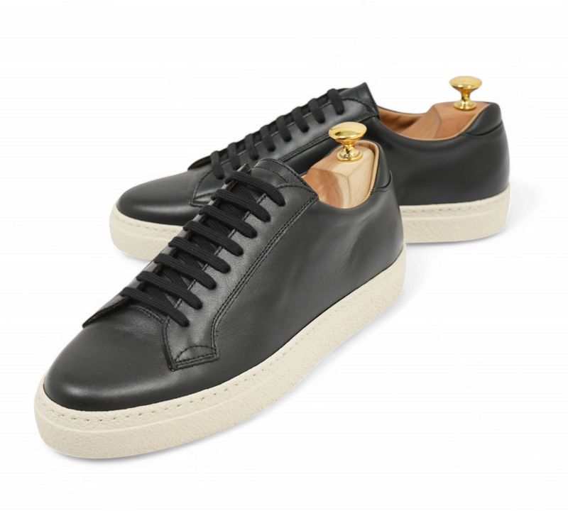Black Leather Sneakers