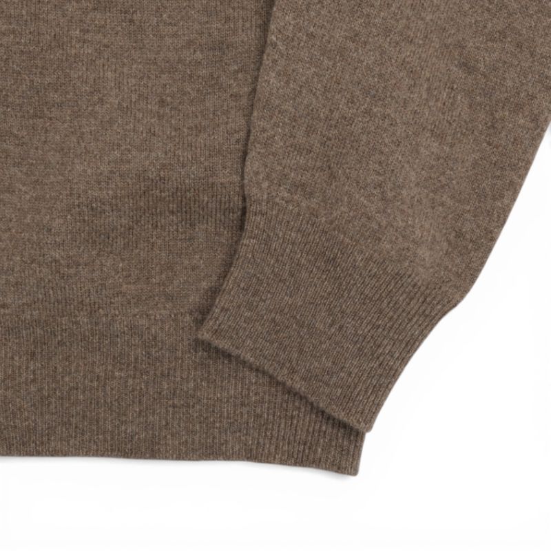 Taupe Wool & Cashmere Full-Zip