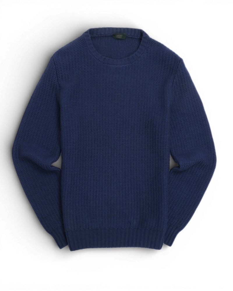 Dark Blue Chunky Merino Crewneck