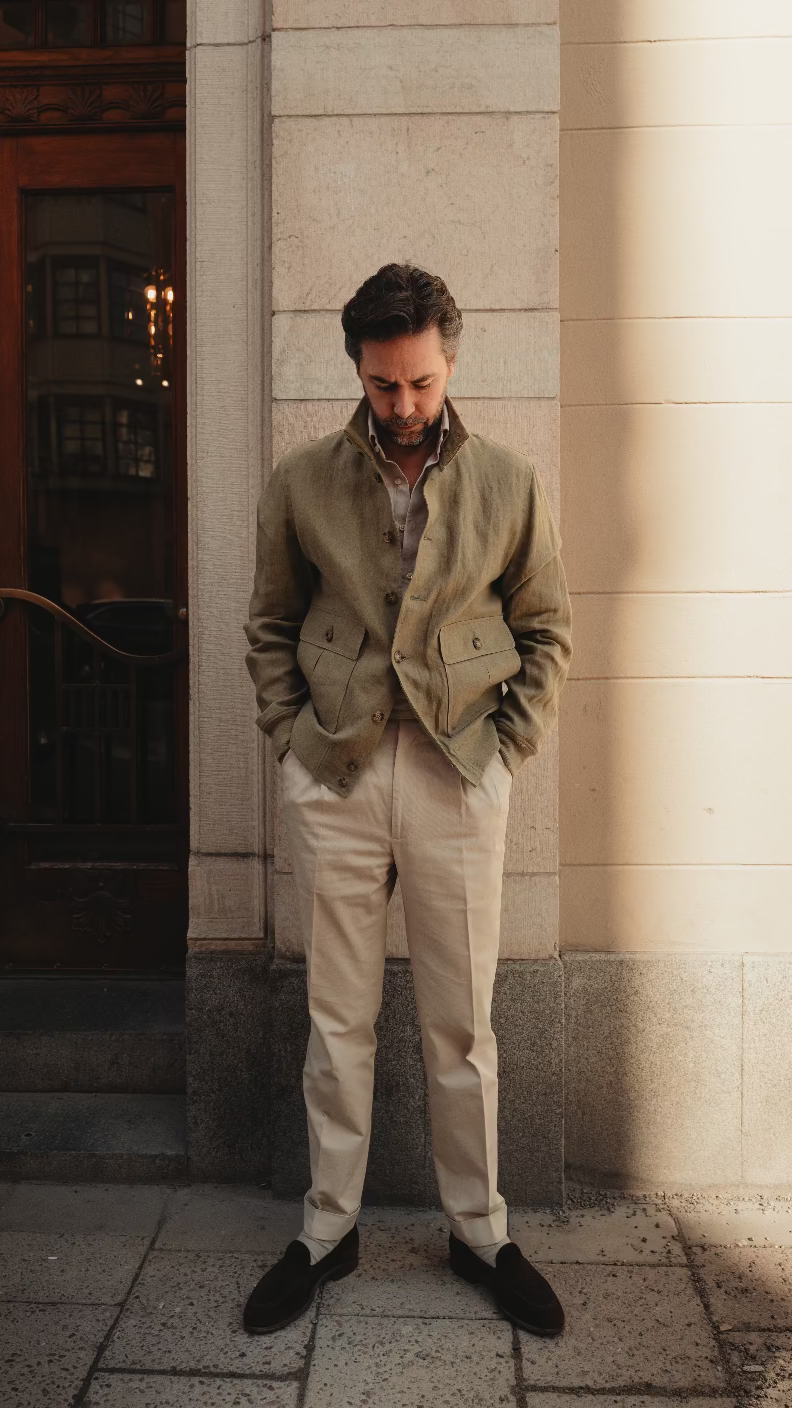 Faded Olive Linen Valstarino by Valstar
