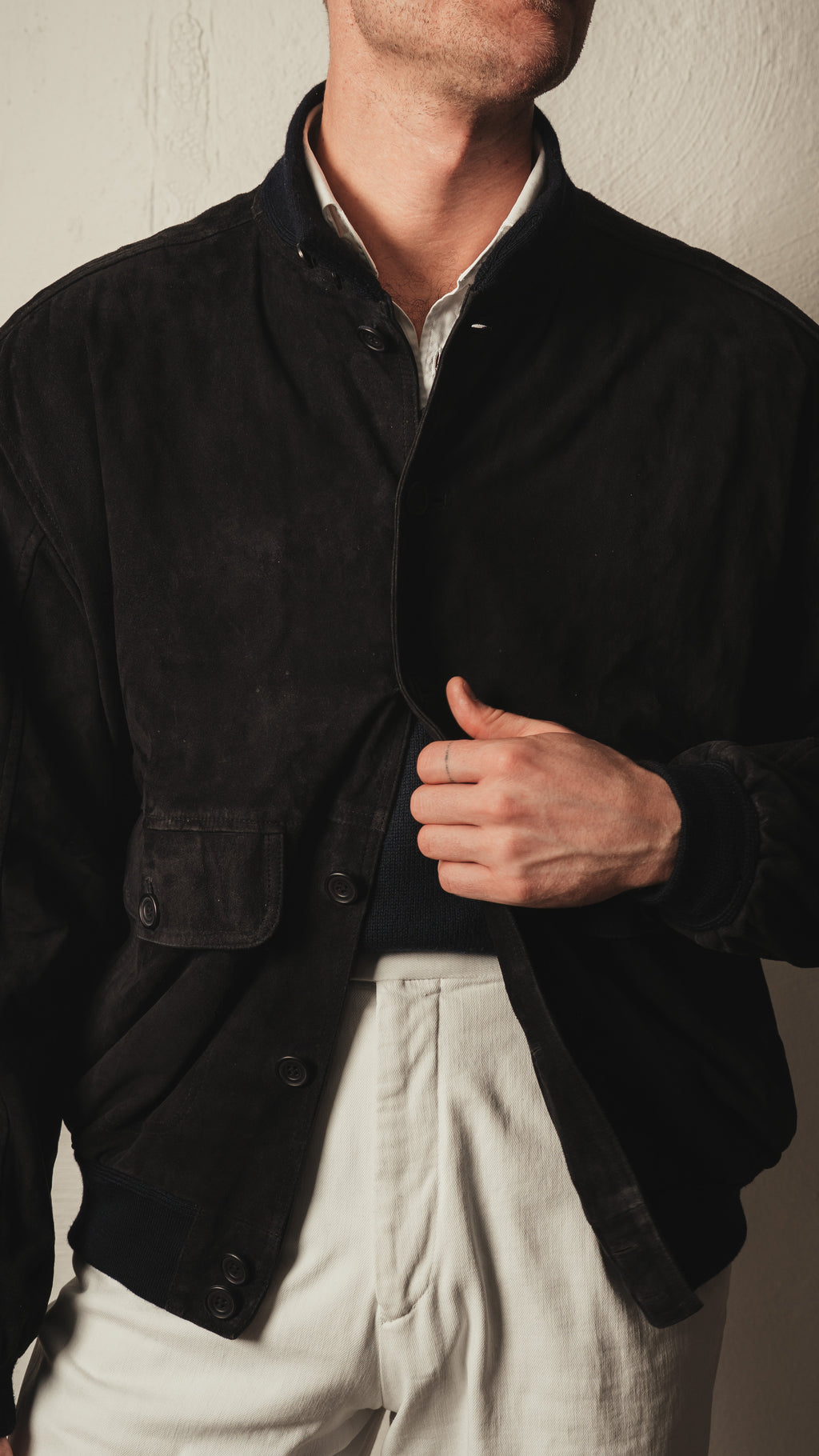 Faded Navy Suede Flight