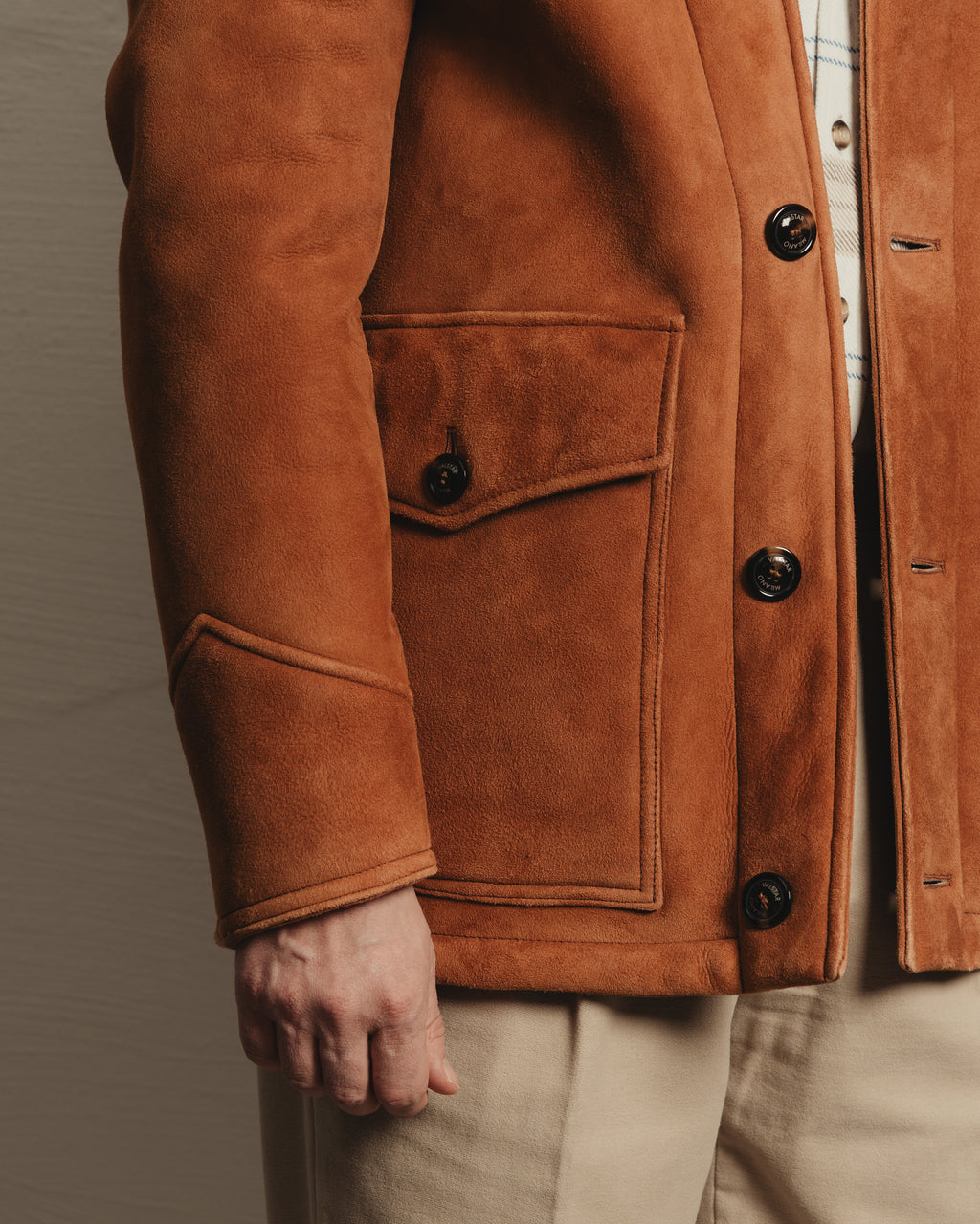 Suede Shearling Ranch Jacket