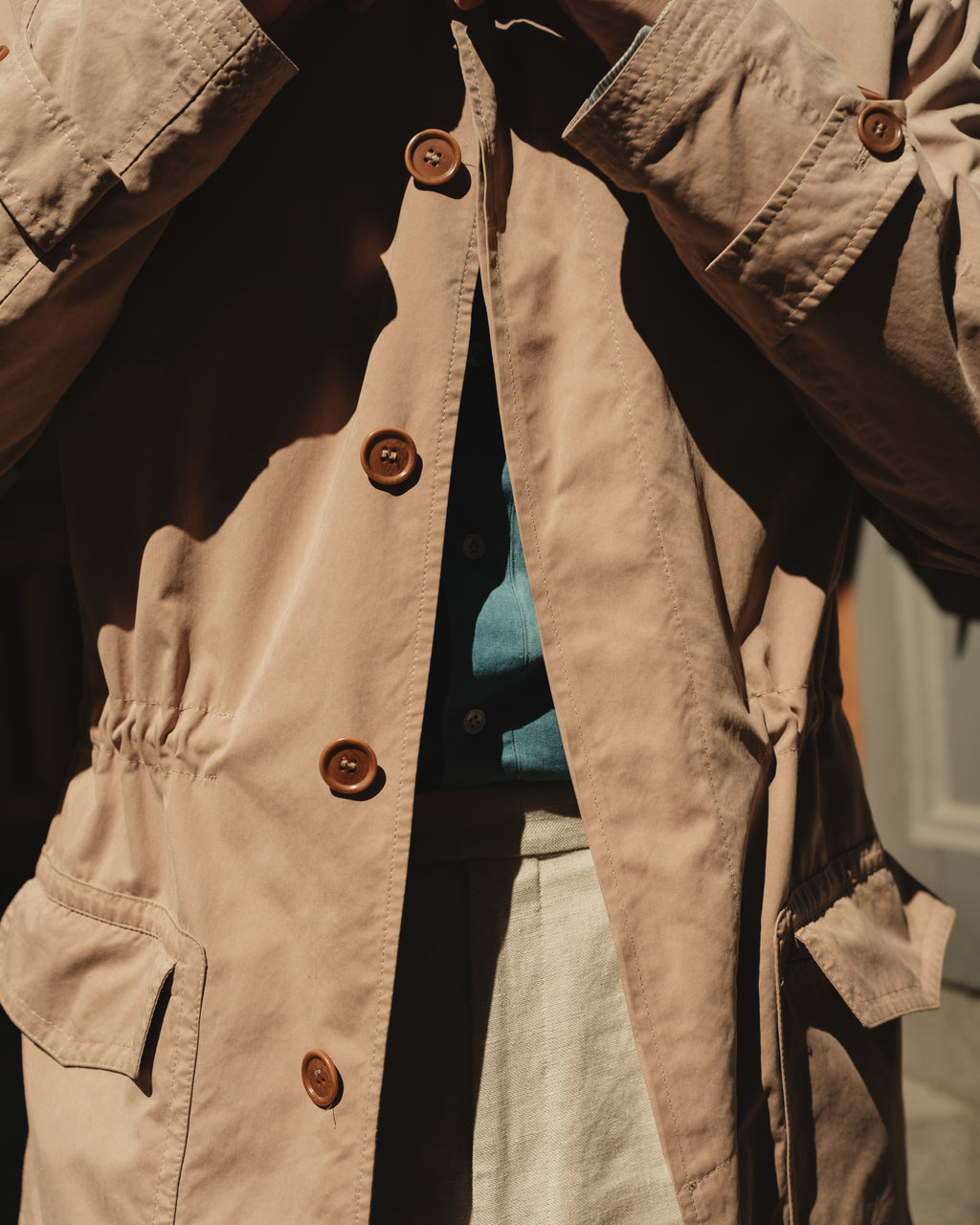 Beige Raglan Coat