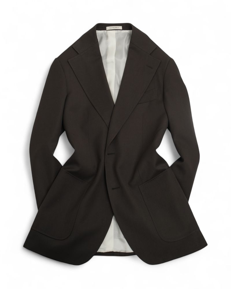 Midnight Green Super 130's E.Thomas Wool Sports Jacket