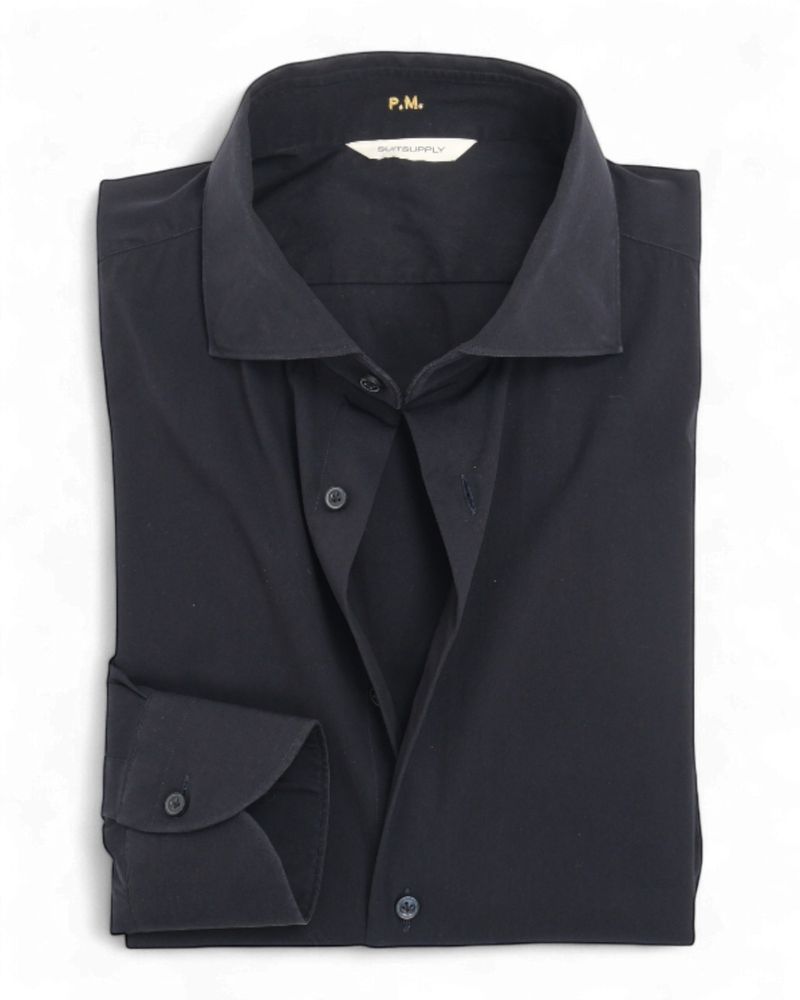 Black Poplin Shirt