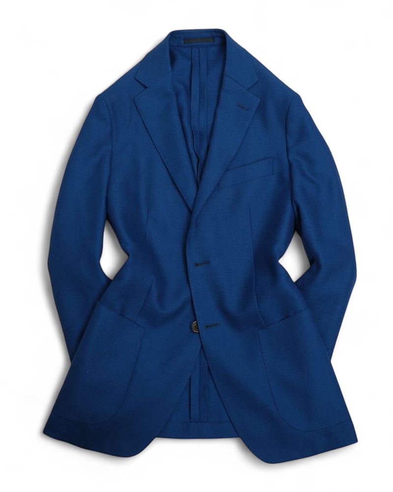 Cobalt Blue Mohair & Silk Sports Jacket