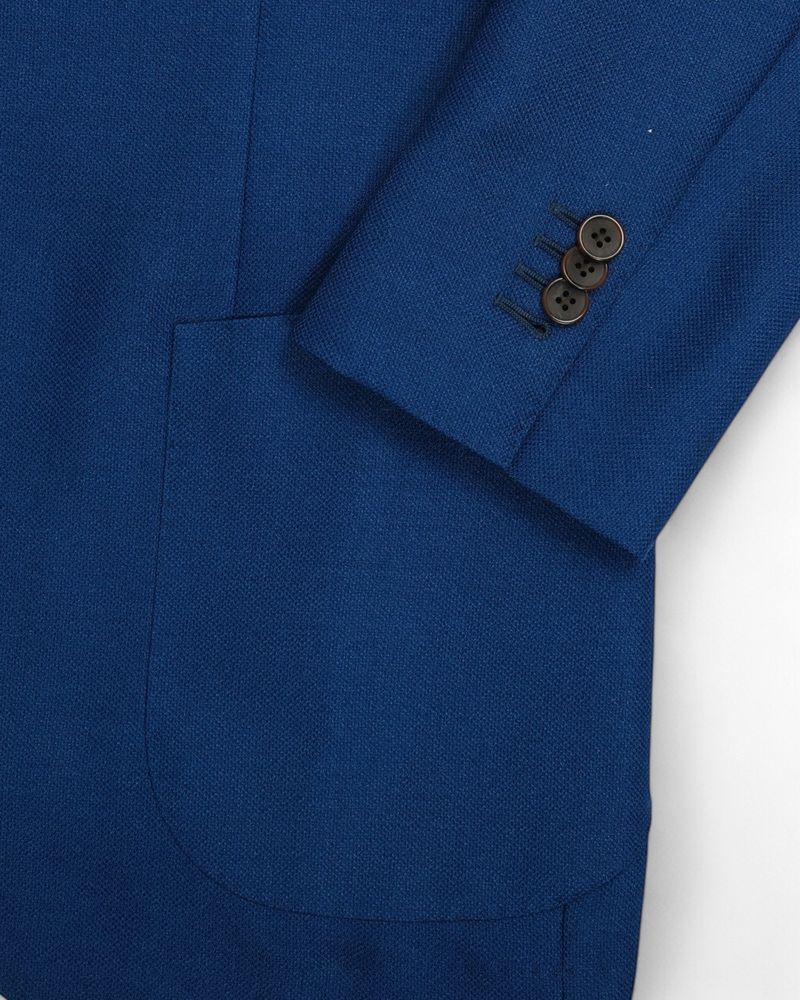 Cobalt Blue Mohair & Silk Sports Jacket