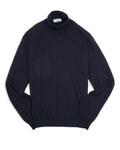 Navy 37 Gauge Ultrafine Merino Turtleneck