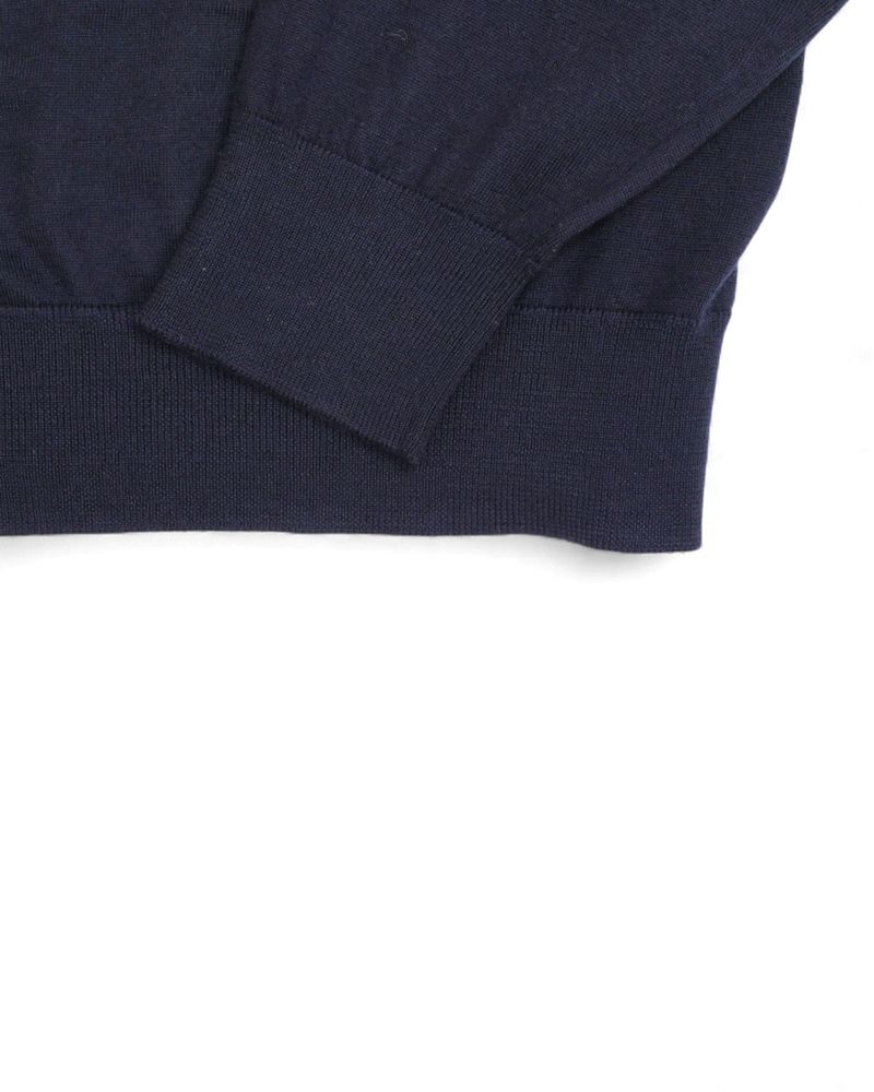 Navy 37 Gauge Ultrafine Merino Turtleneck