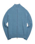 Cerulean Honeycomb Merino Full-Zip