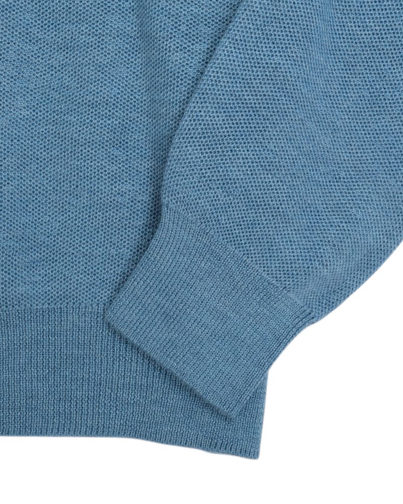 Cerulean Honeycomb Merino Full-Zip