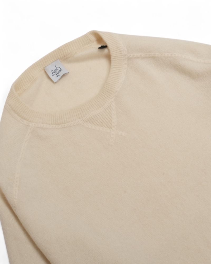 Cream Cashmere Raglan Sweater