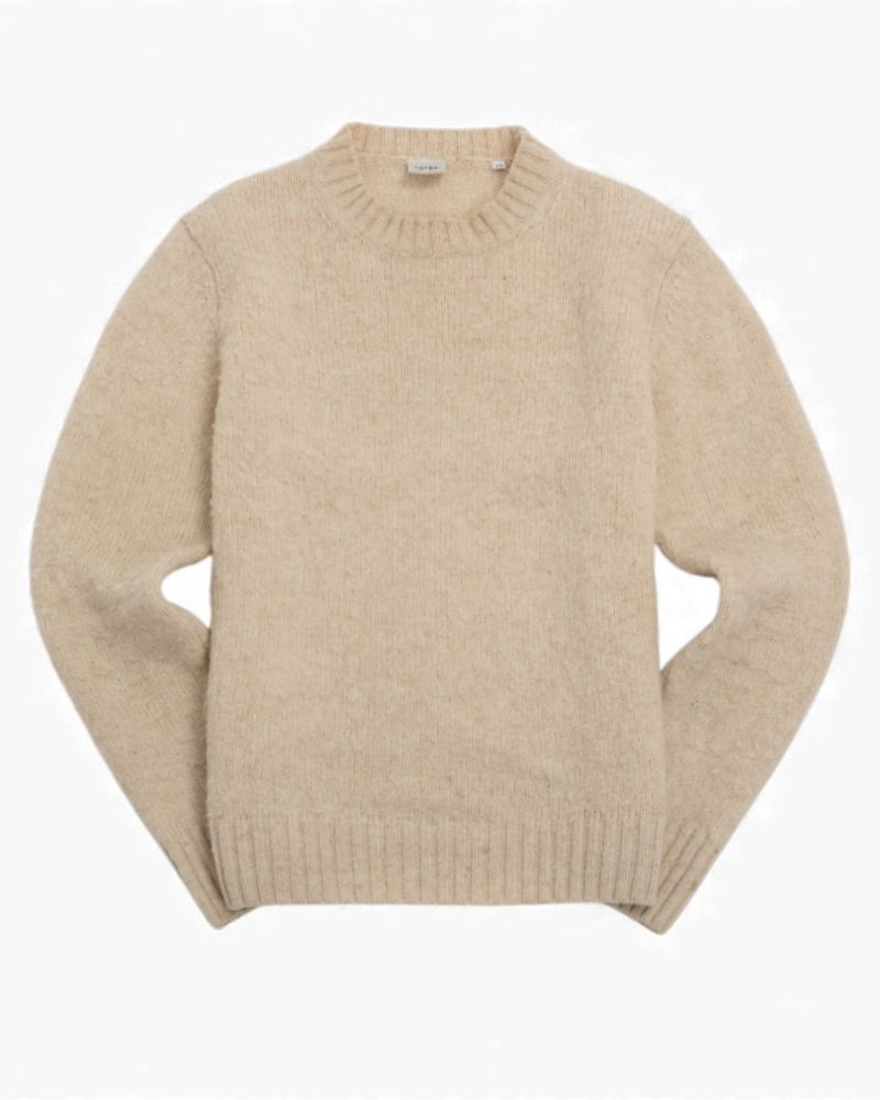 Ecru Brushed Shetland Sweater